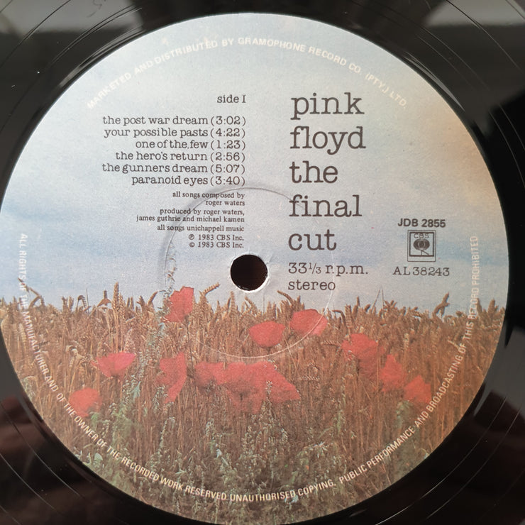 Pink Floyd – The Final Cut - Vinyl LP Record - Very-Good+ Quality (VG+) (verygoodplus)