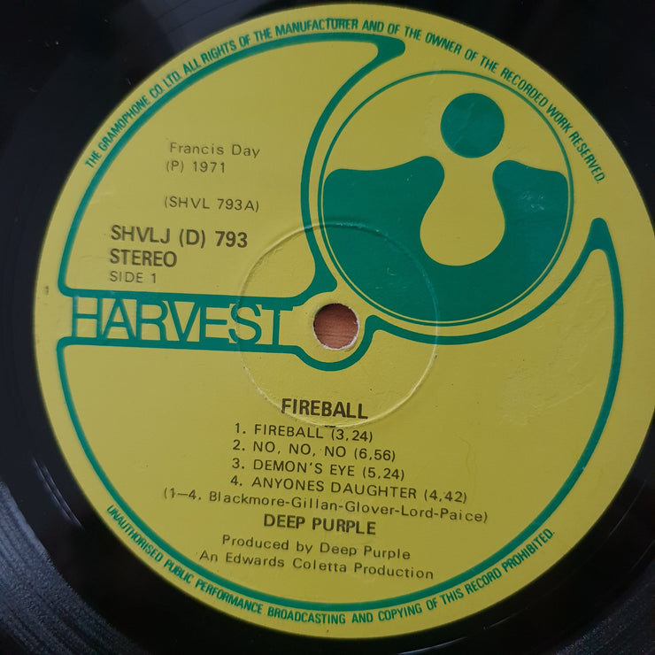 Deep Purple ‎– Fireball  - Vinyl LP Record - Very-Good+ Quality (VG+)