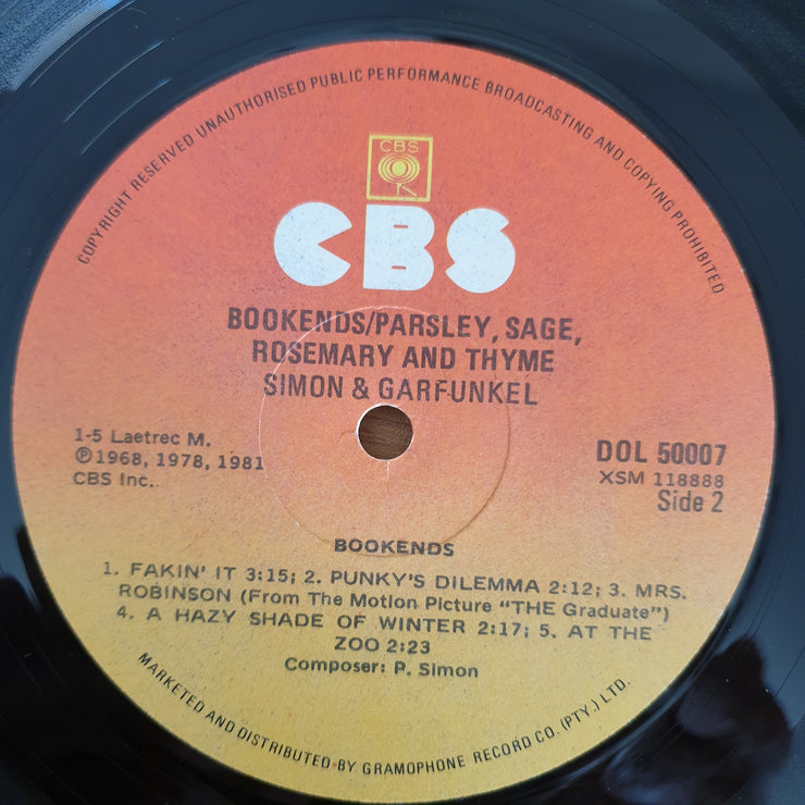 Simon & Garfunkel – Bookends Plus Parsley, Sage, Rosemary And Thyme - Double Vinyl LP Record - Very-Good+ Quality (VG+) (verygoodplus)