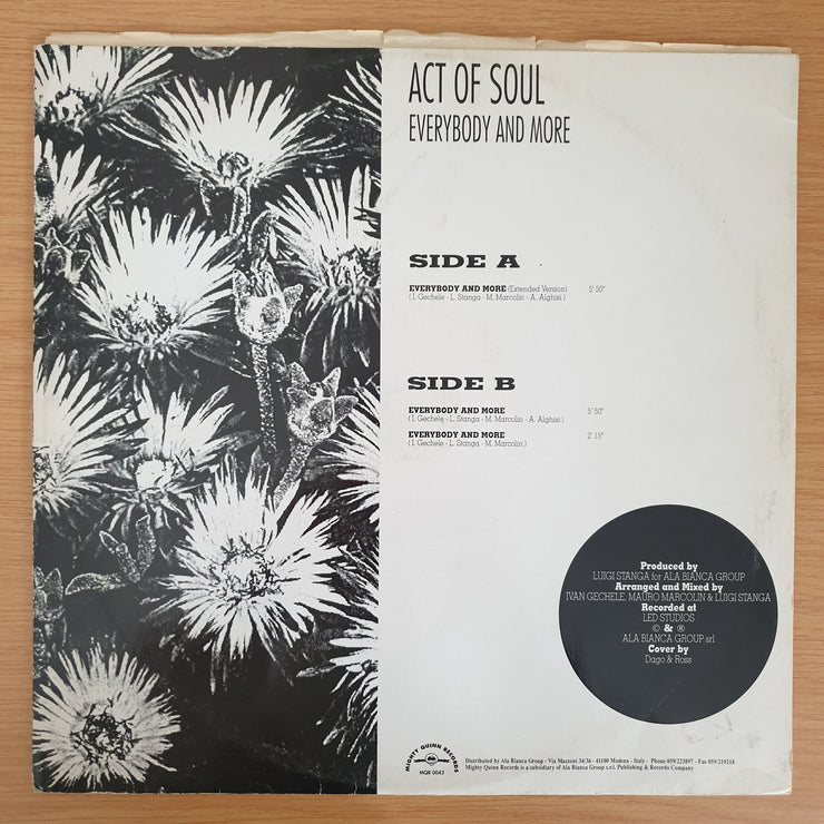Act Of Soul – Everybody And More - Vinyl LP Record - Very-Good+ Quality (VG+)