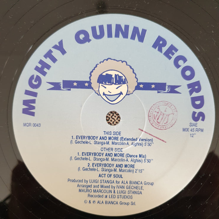 Act Of Soul – Everybody And More - Vinyl LP Record - Very-Good+ Quality (VG+)