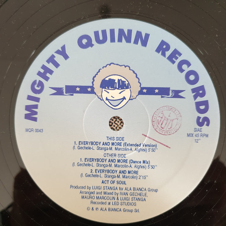 Act Of Soul – Everybody And More - Vinyl LP Record - Very-Good+ Quality (VG+)