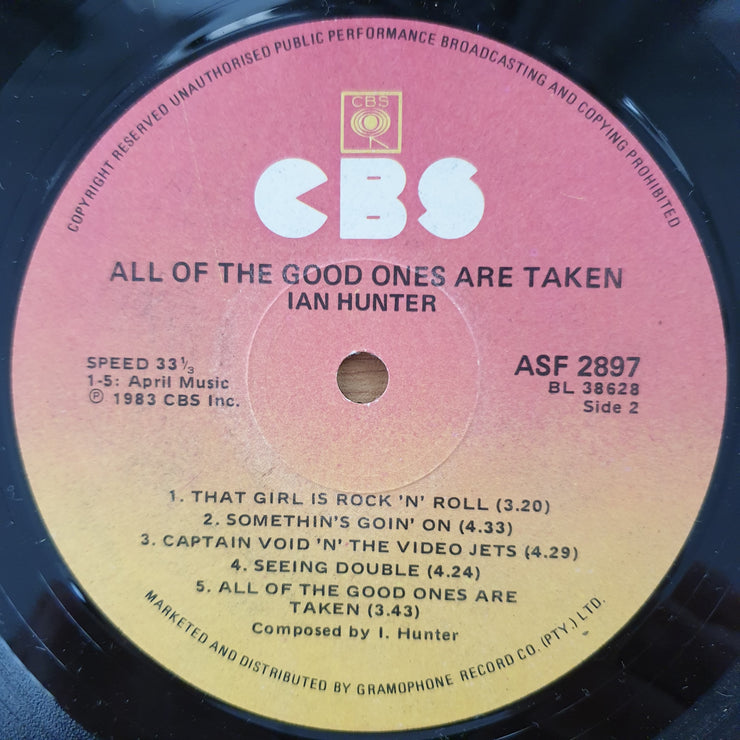 Ian Hunter – All Of The Good Ones Are Taken - Vinyl LP Record - Very-Good+ Quality (VG+)