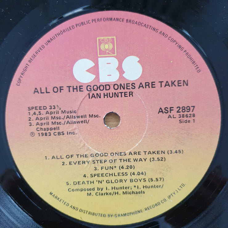 Ian Hunter – All Of The Good Ones Are Taken - Vinyl LP Record - Very-Good+ Quality (VG+)