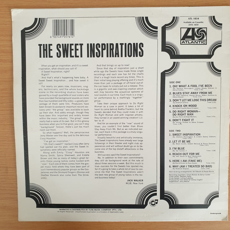 The Sweet Inspirations – The Sweet Inspirations - Vinyl LP Record - Very-Good- Quality (VG-) (minus)