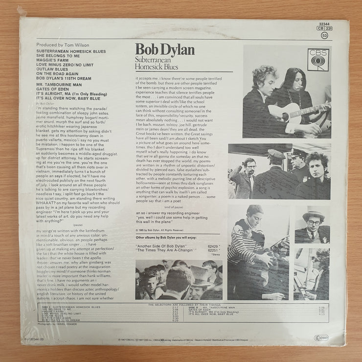 Bob Dylan – Subterranean Homesick Blues - Vinyl LP Record - Very-Good+ Quality (VG+)