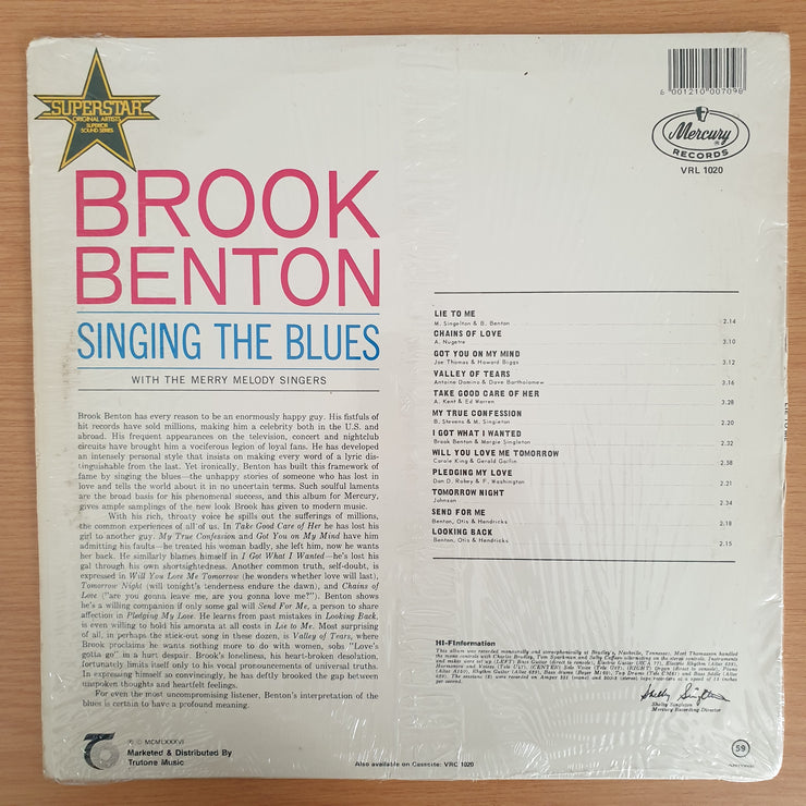 Brook Benton ‎– Lie To Me - Brook Benton Singing The Blues - Vinyl LP Record - Good+ Quality (G+) (gplus)