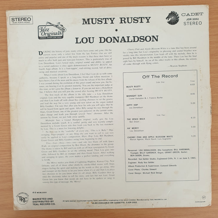 Lou Donaldson – Musty Rusty - Vinyl LP Record - Good+ Quality (G+) (gplus)