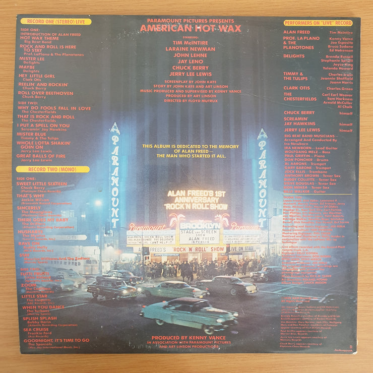 American Hot Wax Soundtrack - Double Vinyl LP Record - Very-Good+ Quality (VG+) - C-Plan Audio