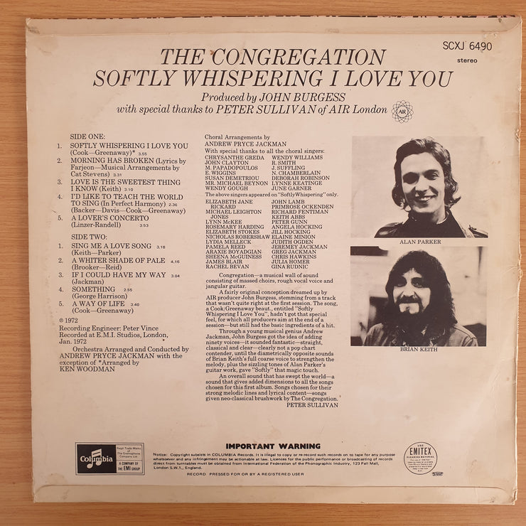 The Congregation ‎– Softly Whispering I Love You - Vinyl LP Record  (VG)