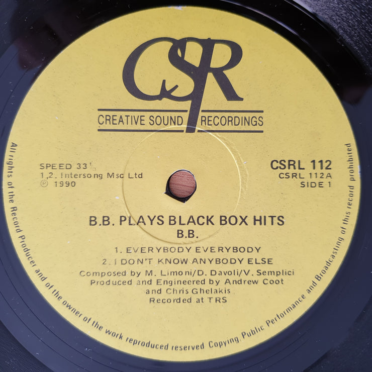 B.B – B.B Plays Black Box Hits  - Vinyl LP Record - Very-Good+ Quality (VG+) (verygoodplus) (D)