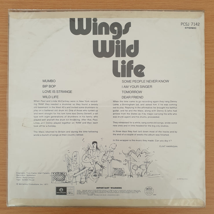 Wings (Paul McCartney) – Wild Life – Vinyl LP Record - Very-Good+ Quality (VG+) (verygoodplus)