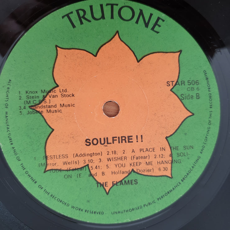 The Flames ‎– Soulfire!! (STAR) – Vinyl LP Record  (VG+)
