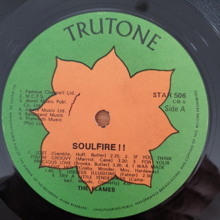 The Flames ‎– Soulfire!! (STAR) – Vinyl LP Record  (VG+)