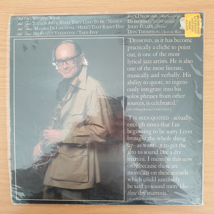 The Paul Desmond Quartet – Live – Double Vinyl LP Record - Very-Good+ Quality (VG+) (verygoodplus)