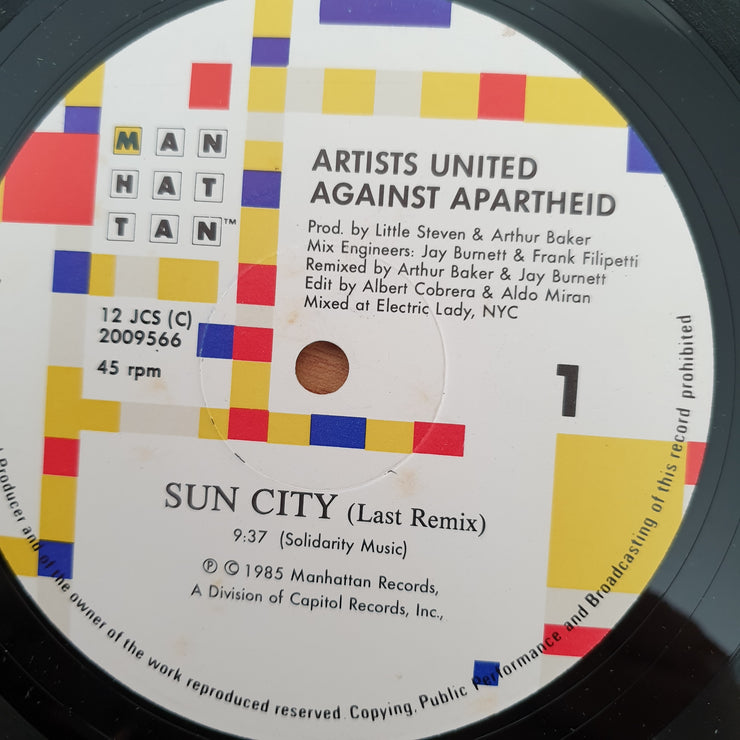 Sun City - Artists United Against Apartheid – Vinyl LP Record - Very-Good+ Quality (VG+) (verygoodplus)