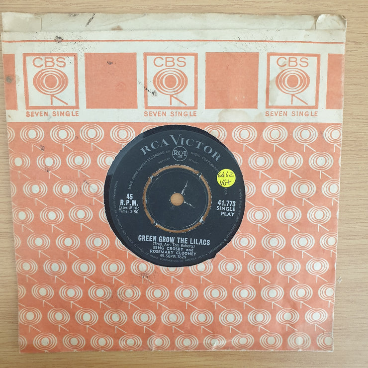 Bing Crosby - Green Grow the Lilacs - Vinyl 7" Record - Very-Good+ Quality (VG+) (verygoodplus7)