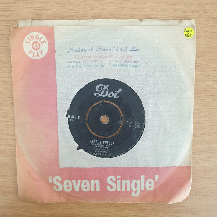 Pat Boone – Pearly Shells / Crazy Arms - Vinyl 7" Record - Very-Good+ Quality (VG+) (verygoodplus7)