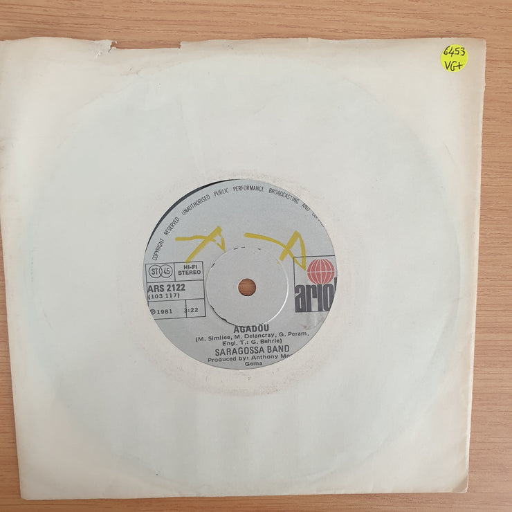 Saragossa Band – Agadou - Vinyl 7" Record - Very-Good+ Quality (VG+) (verygoodplus7)