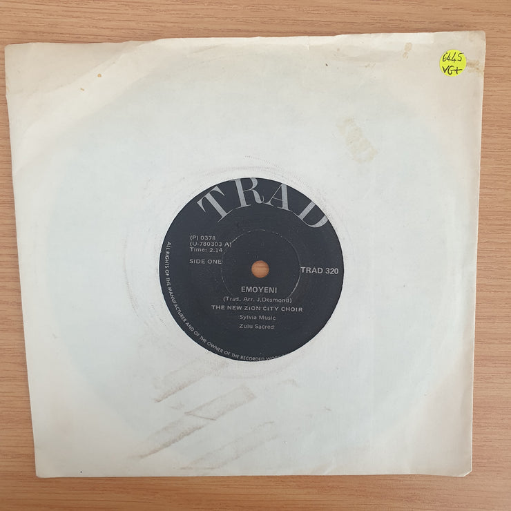 The New Zion City Choir - Emyoni - Vinyl 7" Record - Very-Good+ Quality (VG+) (verygoodplus7)
