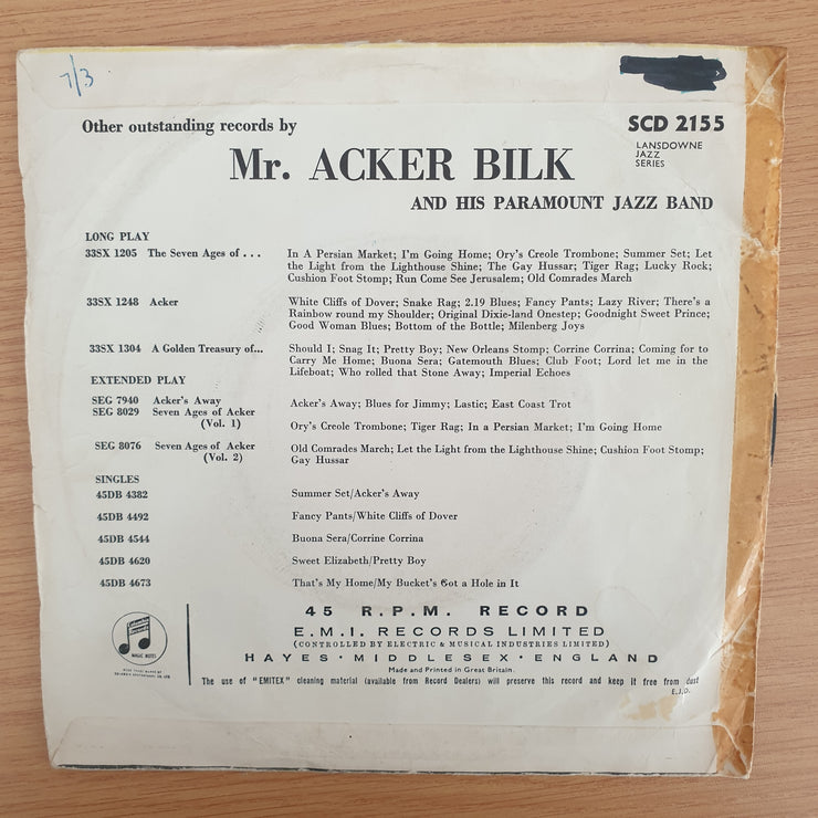 Mr. Acker Bilk And His Paramount Jazz Band – Stars And Stripes Forever / Creole Jazz - Vinyl 7" Record - Very-Good+ Quality (VG+) (verygoodplus7)