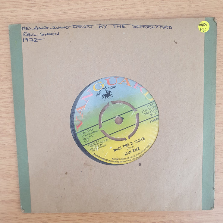 Joan Baez – The Night They Drove Old Dixie Down - Vinyl 7" Record - Very-Good Quality (VG)  (verry7)