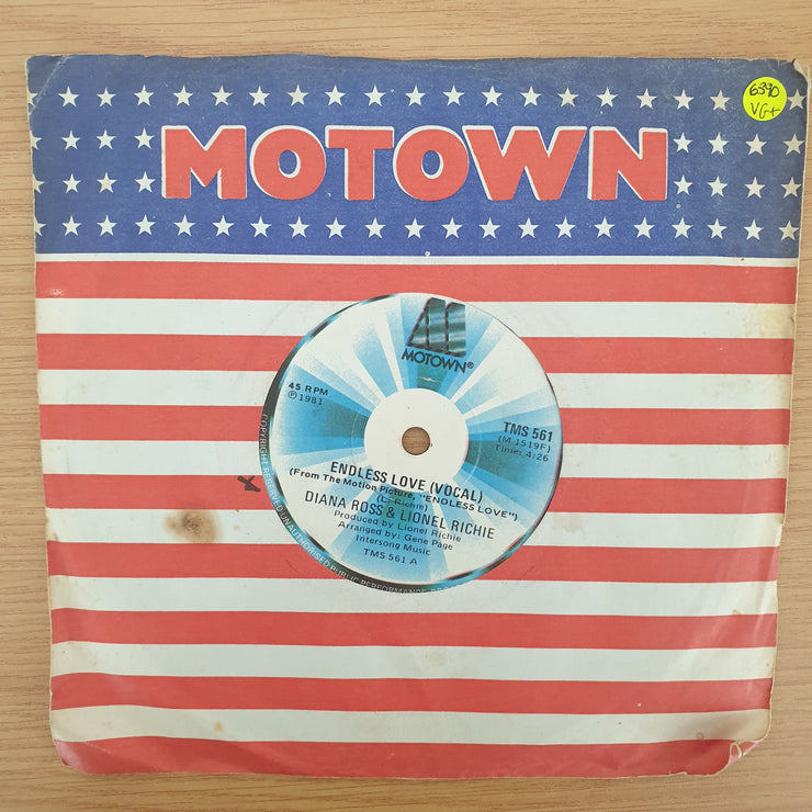 Diana Ross And Lionel Richie – Endless Love - Vinyl 7" Record - Very-Good+ Quality (VG+) (verygoodplus)