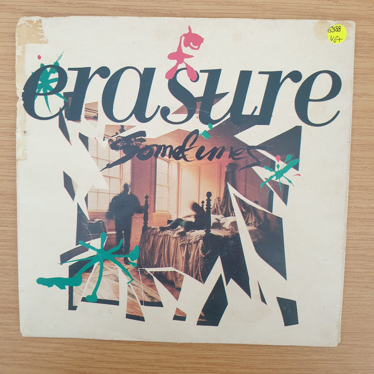 Erasure – Sometimes  - Vinyl 7" Record - Very-Good+ Quality (VG+) (verygoodplus7)