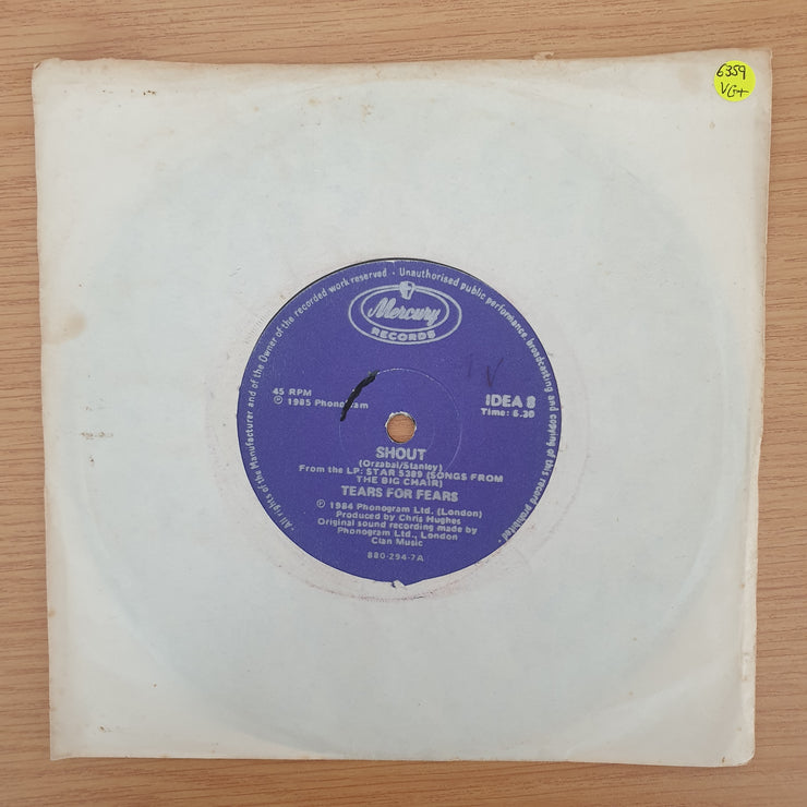 Tears For Fears – Shout - Vinyl 7" Record - Very-Good+ Quality (VG+) (verygoodplus)