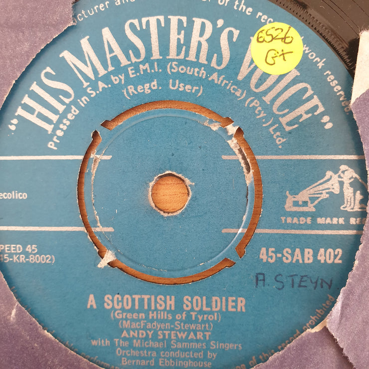 Andy Stewart – A Scottish Soldier  - Vinyl 7" Record - Good+ Quality (G+) (gplus7)
