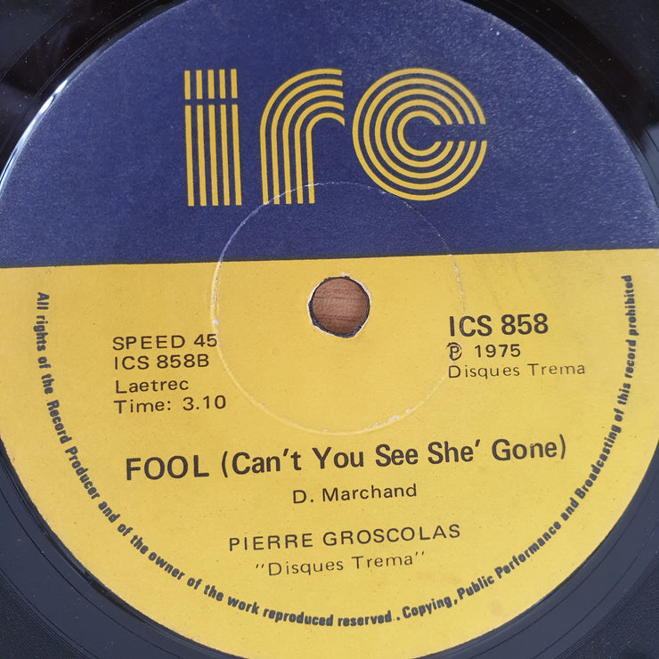 Pierre Groscolas – Lady Lay / Fool (Can't You See She's Gone) - Vinyl 7" Record - Very-Good+ Quality (VG+) (verygoodplus7)