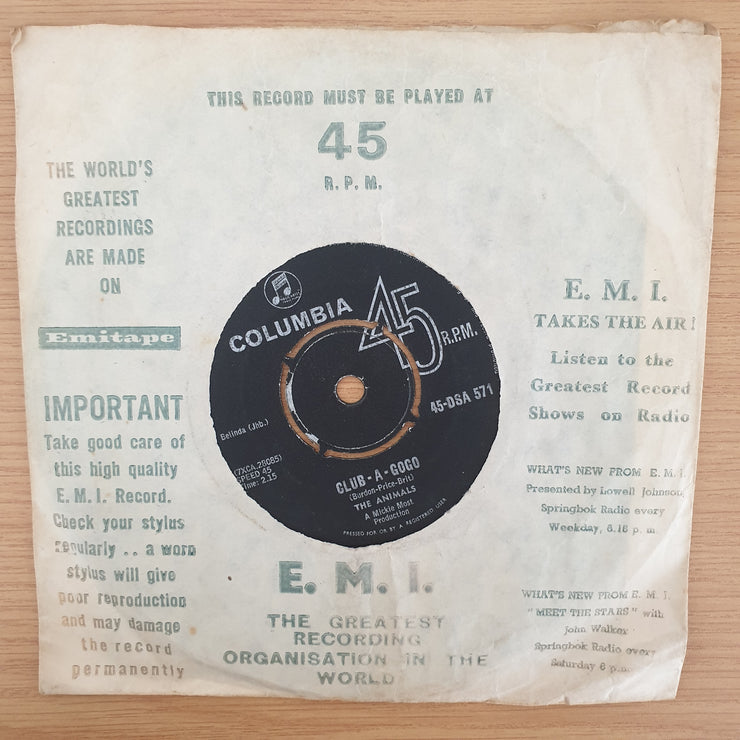 The Animals – Don't Let Me Be Misunderstood - Vinyl 7" Record - Very-Good+ Quality (VG+) (verygoodplus7)