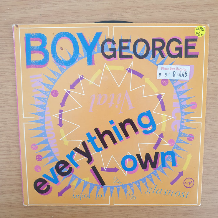 Boy George ‎– Everything I Own - Vinyl 7" Record - Very-Good+ Quality (VG+)