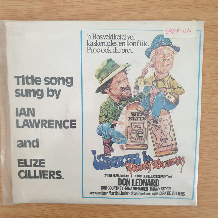 Witblits & Peach Brandy - Ian Lawrence and Elize Cilliers - Vinyl 7" Record - Very-Good+ Quality (VG+) (verygoodplus7)