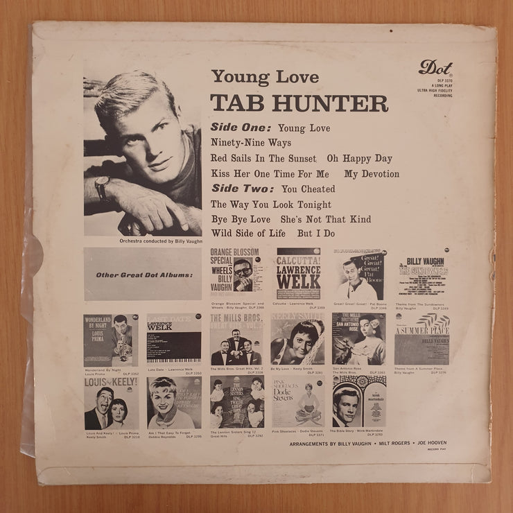 Tab Hunter – Young Love - Vinyl LP Record - Very-Good+ Quality (VG+) (verygoodplus)