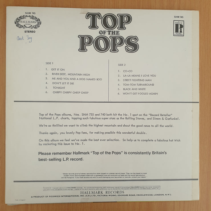 Top Of The Pops - Vinyl LP Record - Very-Good- Quality (VG-)