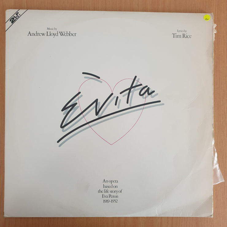 Andrew Lloyd Webber, Tim Rice ‎– Evita - Julie Covington - with Show Booklet - Vinyl LP Record - Very-Good+ Quality (VG+)