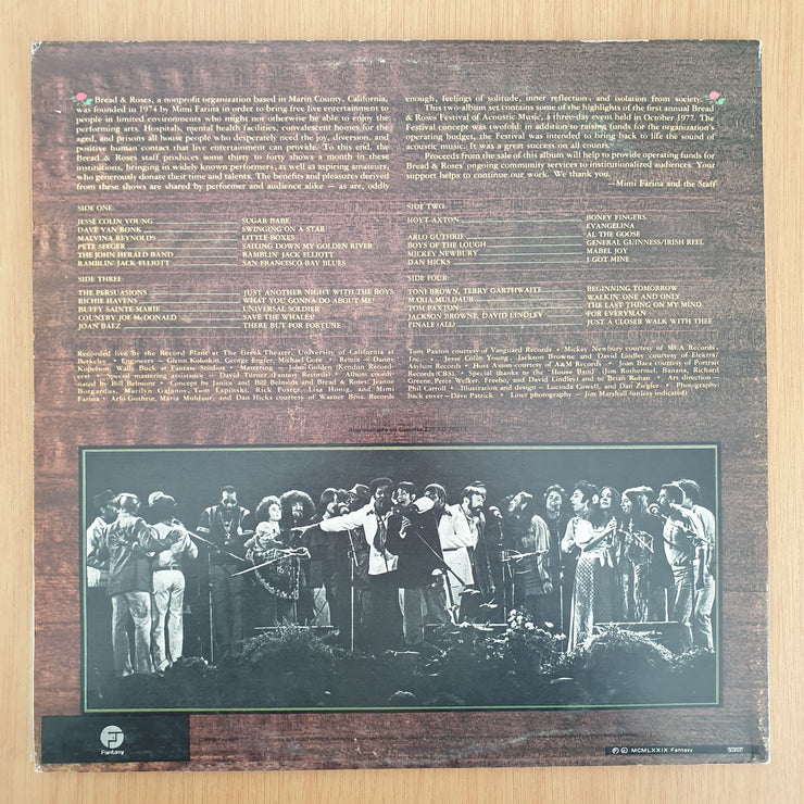 Bread & Roses: Festival of Acoustic Music - Greek Theater, U.C. Berkeley  - Vinyl LP Record - Very-Good+ Quality (VG+) (verygoodplus)