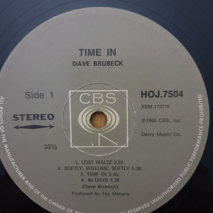 Dave Brubeck – Time In  - Vinyl LP Record - Good+ Quality (G+) (gplus)