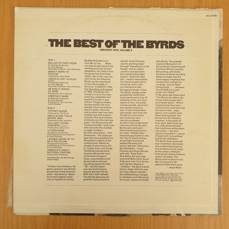 The Byrds – The Best Of The Byrds Greatest Hits, Volume II - Vinyl LP Record - Very-Good+ Quality (VG+) (verygoodplus)
