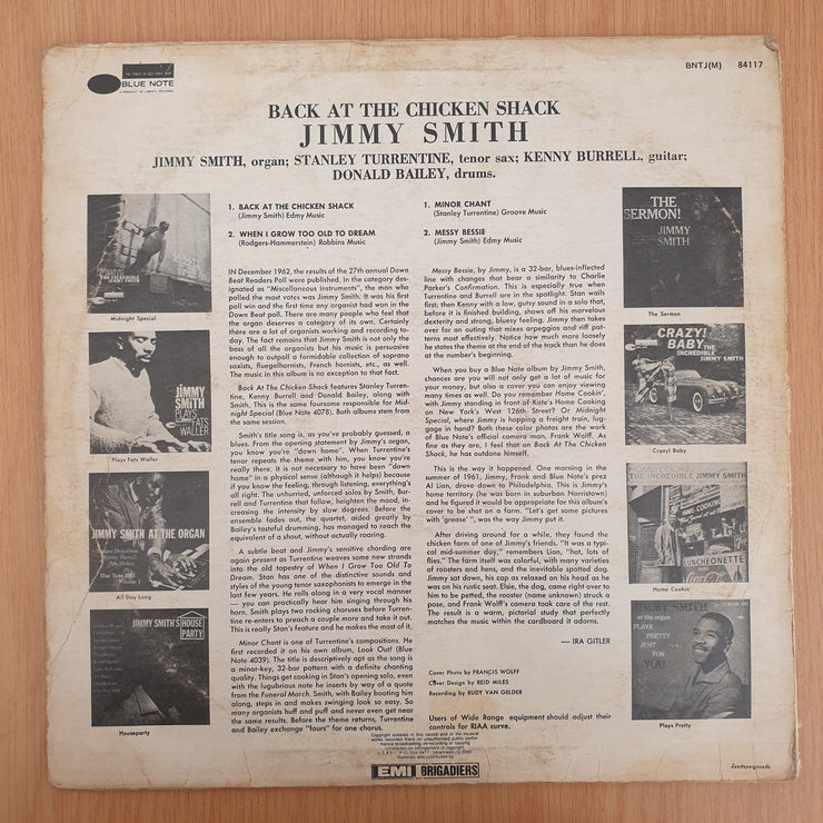 The Incredible Jimmy Smith – Back At The Chicken Shack - Vinyl LP Record(G+)