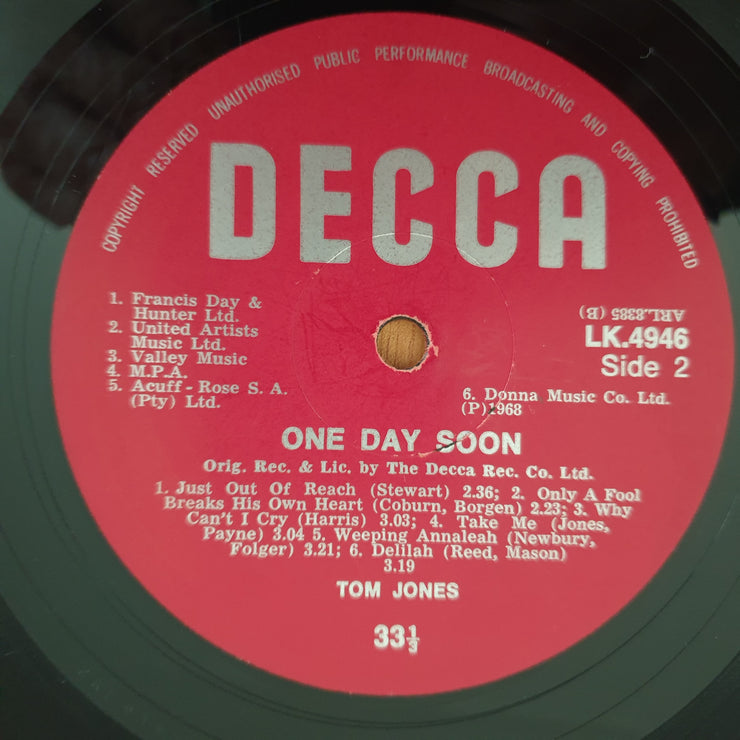 Tom Jones – One Day Soon - Vinyl LP Record - Good+ Quality (G+) (gplus)