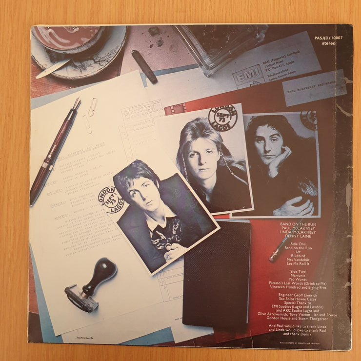 Paul McCartney And Wings ‎– Band On The Run - Vinyl LP Record - Very-Good+ Quality (VG+) - C-Plan Audio