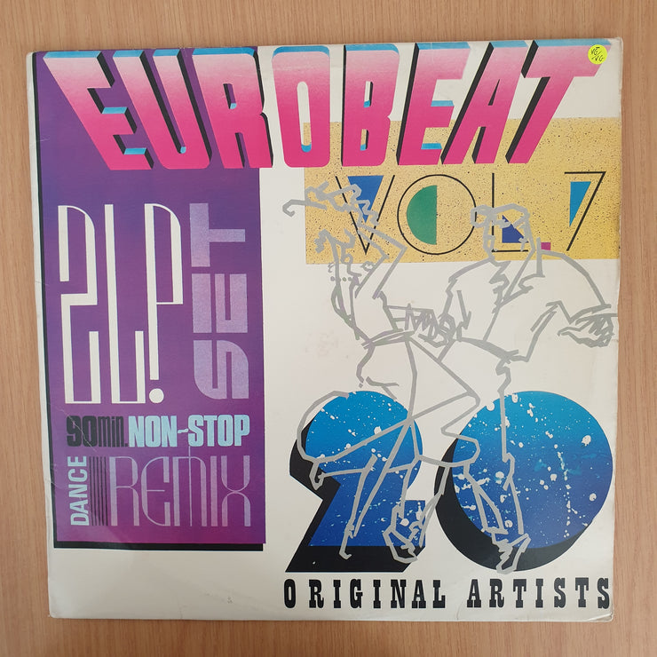 Eurobeat - Vol 7 - Original Artists - Double Vinyl LP Record - Very-Good- Quality (VG-) (minus)