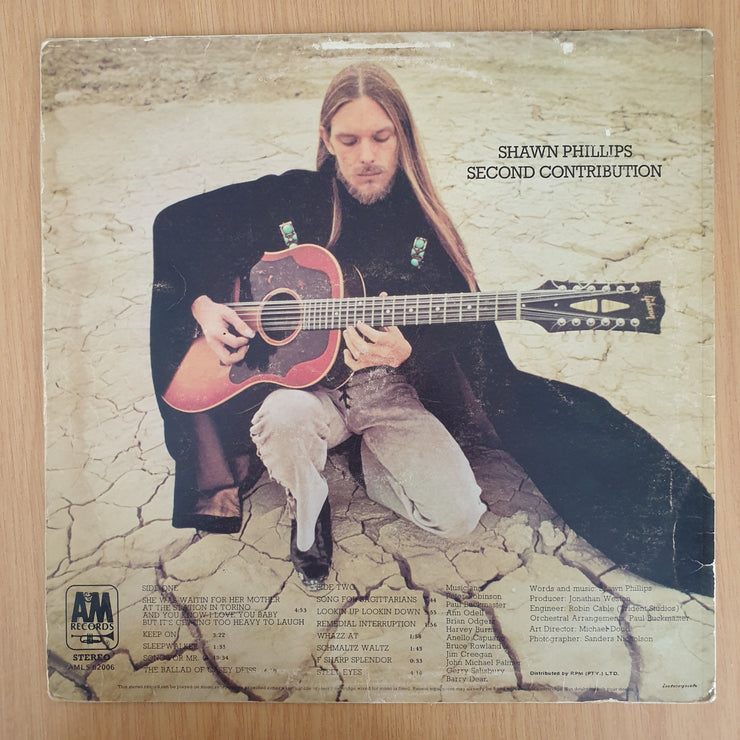 Shawn Phillips - Second Contribution - Vinyl LP Record - Very-Good Quality (VG)