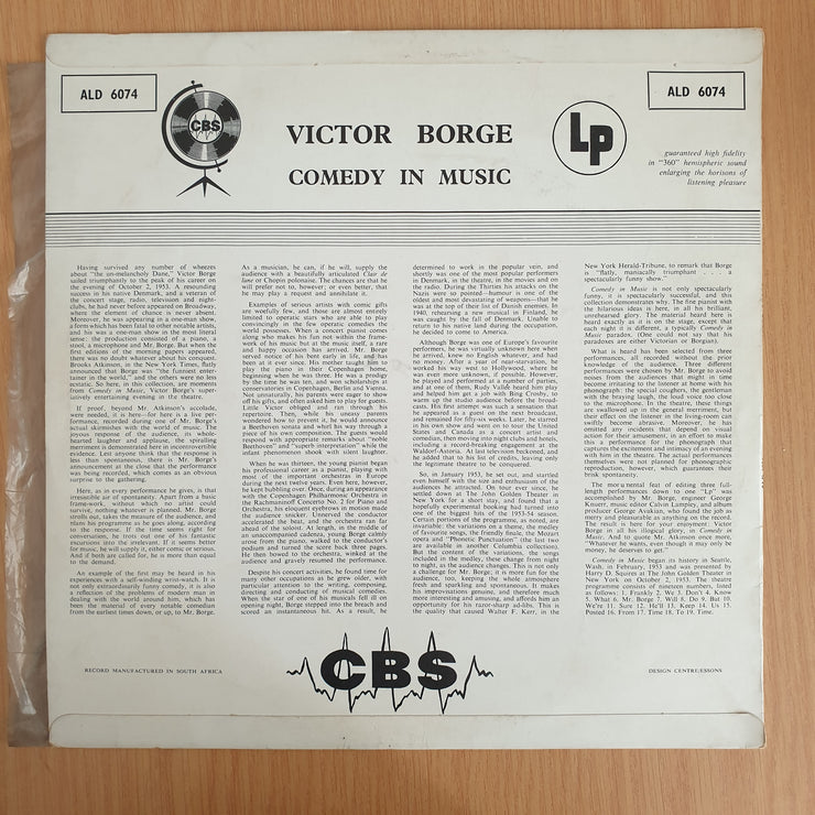Victor Borge - Comedy In Music - Vinyl LP Record - Very-Good+ Quality (VG+) (verygoodplus)