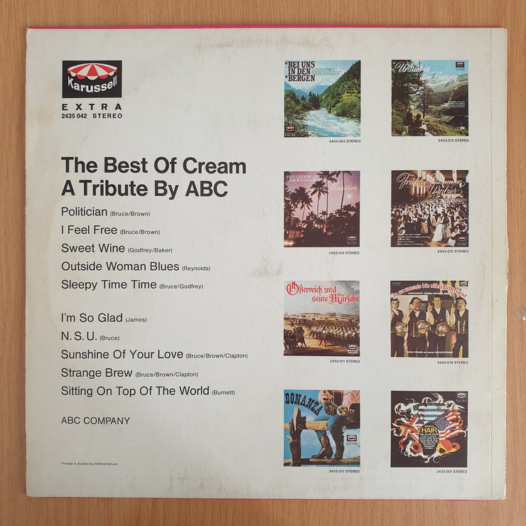 ABC Company – The Best Of Cream (A Tribute By ABC) - Vinyl LP Record - Very-Good+ Quality (VG+) (verygoodplus)