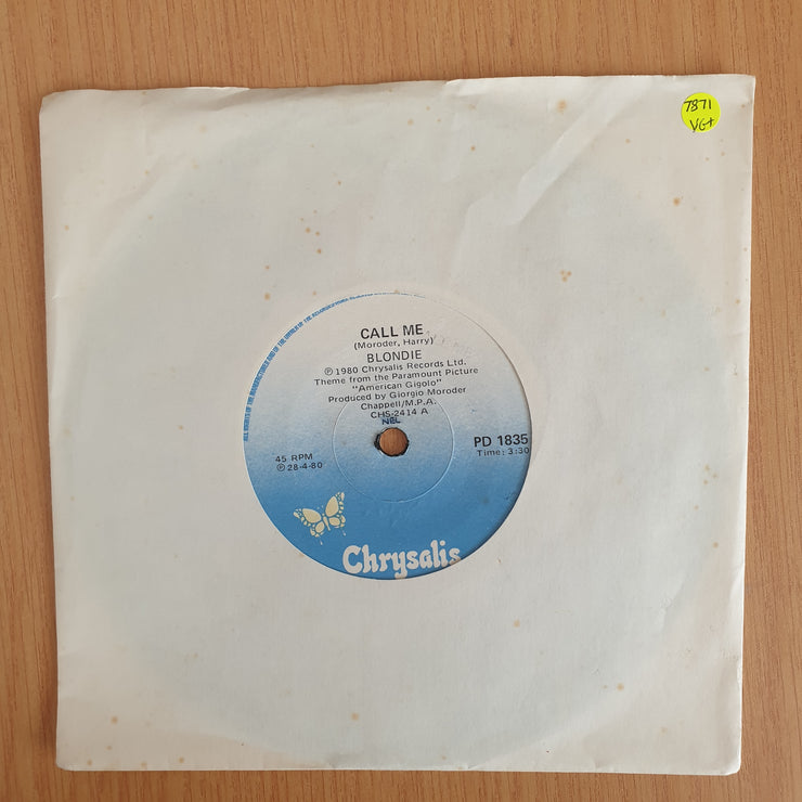 Blondie – Call Me - 7" Vinyl Record  (VG+) (DLB)