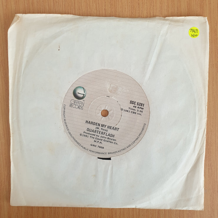 Quarterflash – Harden My Heart - 7" Vinyl Record  (VG+) (DLB)