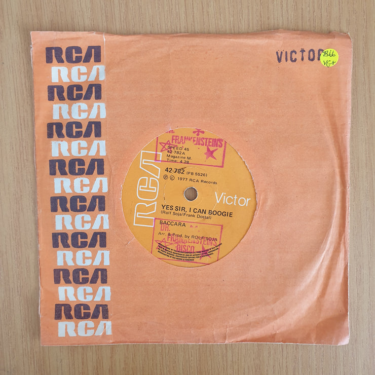 Baccara – Yes Sir I Can Boogie - 7" Vinyl Record  (VG+)